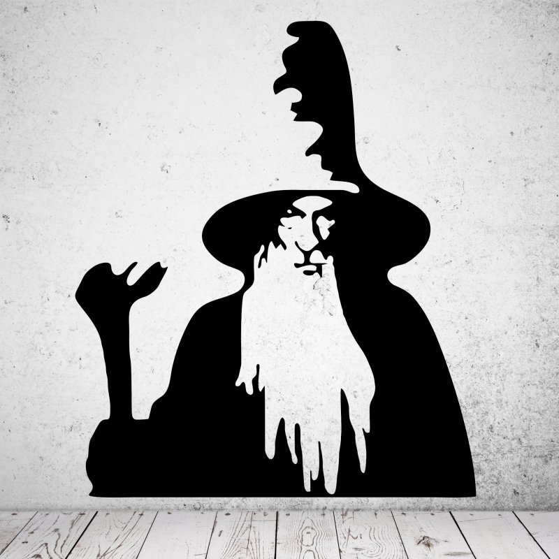 Preview: 46230 Herr der Ringe Gandalf Silhouette Wandsticker